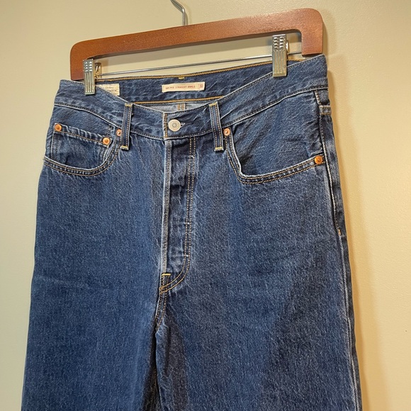 Levi's Women's Ribcage Straight Ankle Leg Blue Jeans Size 30 - Picture 6 of 6